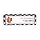 Search for harvest return address labels Plaid