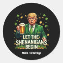 Search for st patricks day party stickers Shenanigans