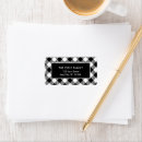 Search for black gingham return address labels Modern