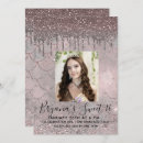 Search for dripping glitter rose gold pink invitations Modern