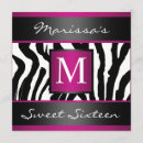 Search for monogram zebra invitations Black and white