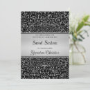 Search for silver quinceanera invitations Black