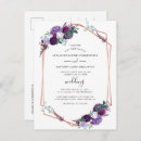 Search for purple and rose gold wedding invitations Floral