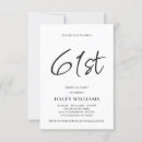 Search for 61st birthday invitations Modern