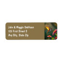 Search for flowers and birds return address labels Nature