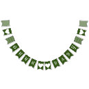 Search for green and white bunting flags Baby shower