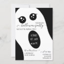 Search for ghost halloween invitations Black and white