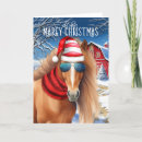 Search for funny horse christmas cards Western