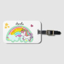 Search for unicorn luggage tags Rainbow
