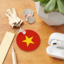 Search for vietnam flag key rings Red