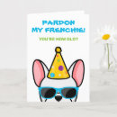Search for french bulldog birthday cards White frenchie