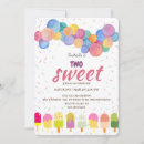 Search for two sweet ice cream birthday invitations Popsicle