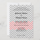 Search for coral grey wedding invitations Chic