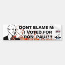 Search for vote ron paul bumper stickers Election