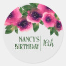 Search for pink rose birthday stickers 16th