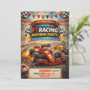 Search for go kart birthday invitations Race time boy