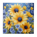 Search for summer sunflower tiles Blue