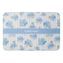 Search for hydrangea bath mats Blue hydrangea pattern