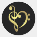 Search for treble bass clef stickers Heart