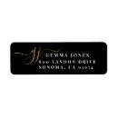 Search for elegant black and gold return address labels Trendy