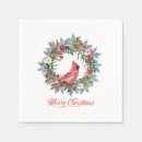 Search for christmas cardinal napkins Red cardinal bird