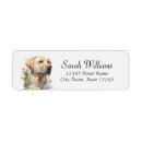 Search for labrador puppy return address labels Yellow lab