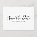 Search for elegant classy save the date postcards Black and white