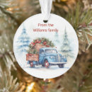 Search for blue truck holiday decor Watercolor