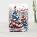 Search for red white and blue christmas cards Patriotic