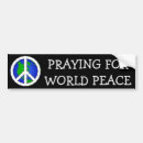 Search for peace on earth bumper stickers World