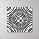 Search for optical illusion canvas prints Black white