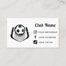 Search for soccer business cards Black and white