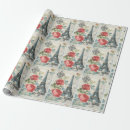 Search for paris christmas wrapping paper Vintage