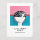 Search for whimsical cat postcards Tabby