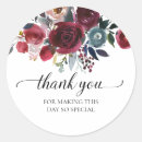 Search for burgundy thank you stickers Watercolor