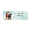Search for pug return address labels Blue