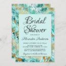 Search for mint and gold bridal shower invitations Elegant