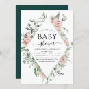 Search for emerald green baby shower invitations Floral