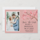 Search for cherry blossom save the dates Minimalist