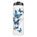 Search for butterflies travel mugs Blue