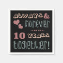 Search for 10th anniversary napkins Married