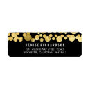 Search for faux gold foil confetti return address labels Glitter
