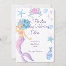 Search for seashells invitations Girl
