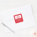 Search for square return address labels Red