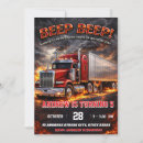 Search for big trucks invitations For kids