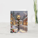 Search for snowy village christmas cards Winter scene