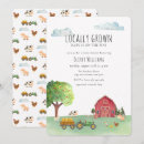 Search for red tractor baby shower invitations Farm animals