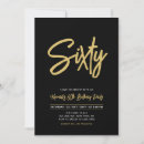 Search for chic 60th birthday invitations Sixty
