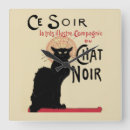 Search for black cat clocks Vintage