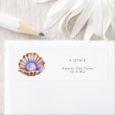 Search for seashell return address labels Watercolor